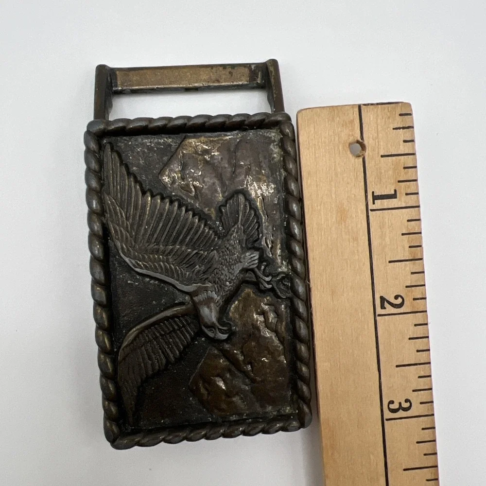 Vintage Levis‎ Flying Eagle Belt Buckle Approx 2 x 3 Rectangle